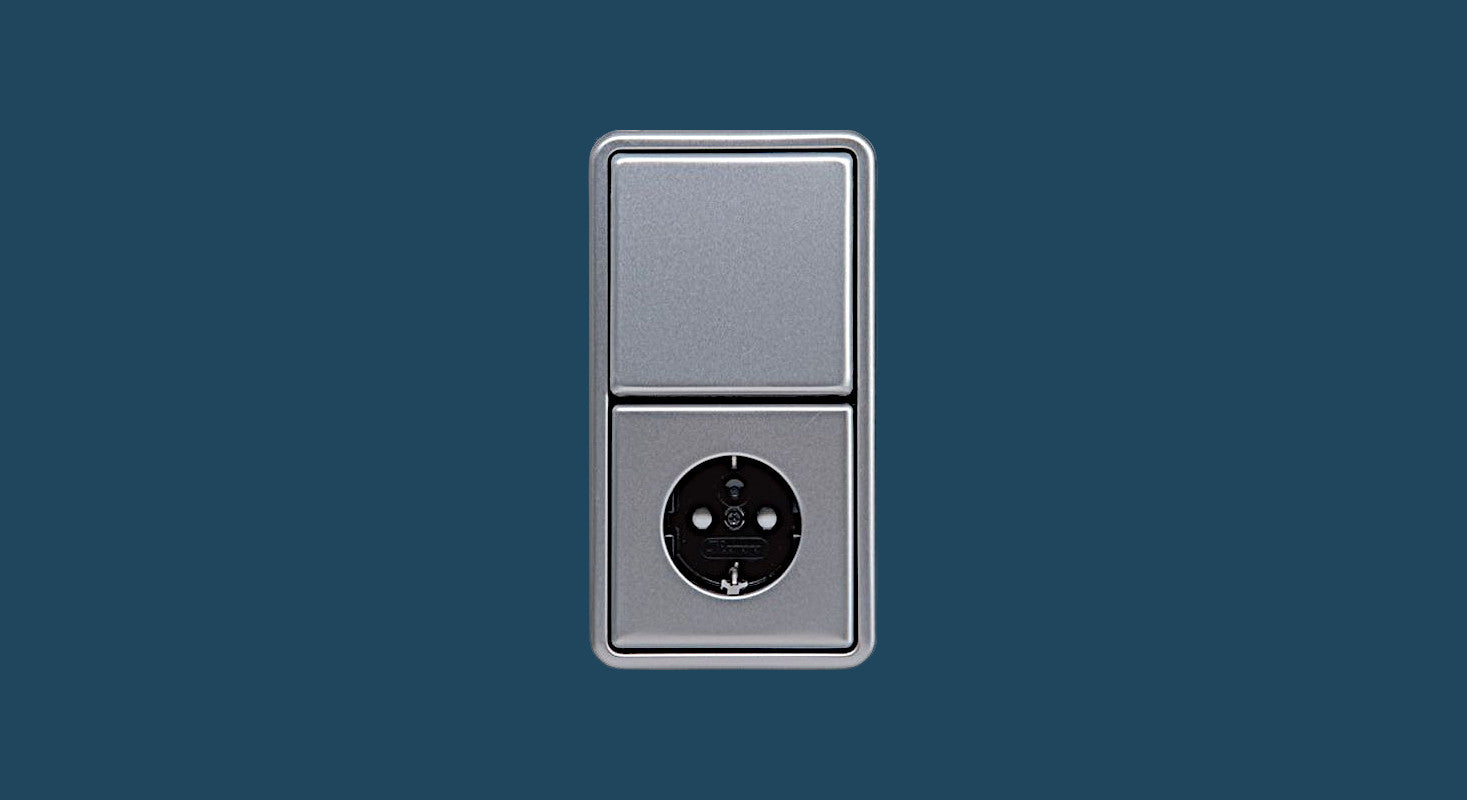 Kopp Interruptor Vision, Color Acero, 643720080