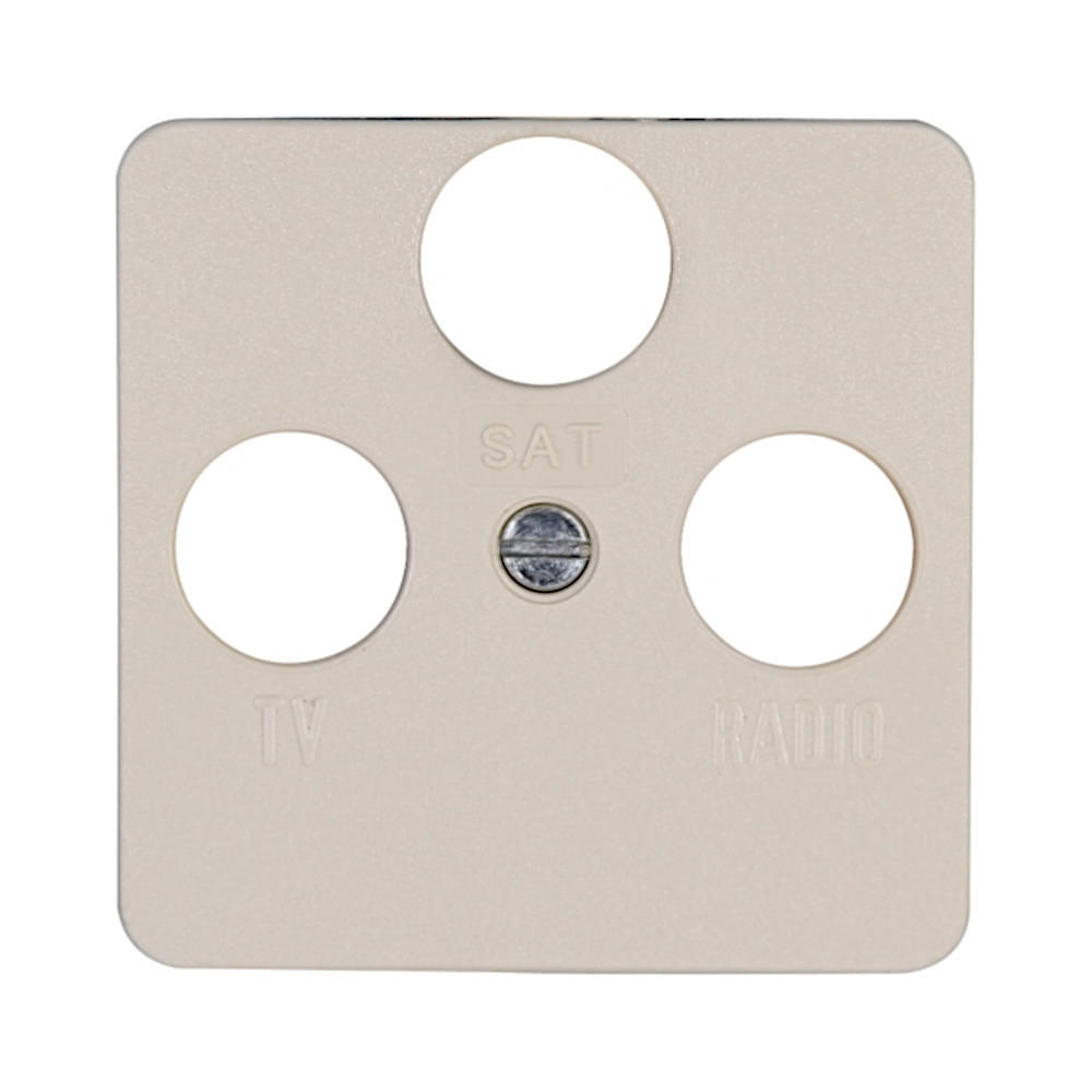 Kopp Europa cremeweiß Abdeckung Antennendose SAT/TV/RF (351901182)