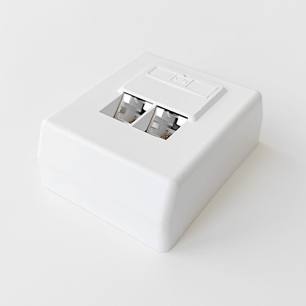 Bleil Netzwerkanschlussdose Cat.6 2x RJ45 Ansicht liegend