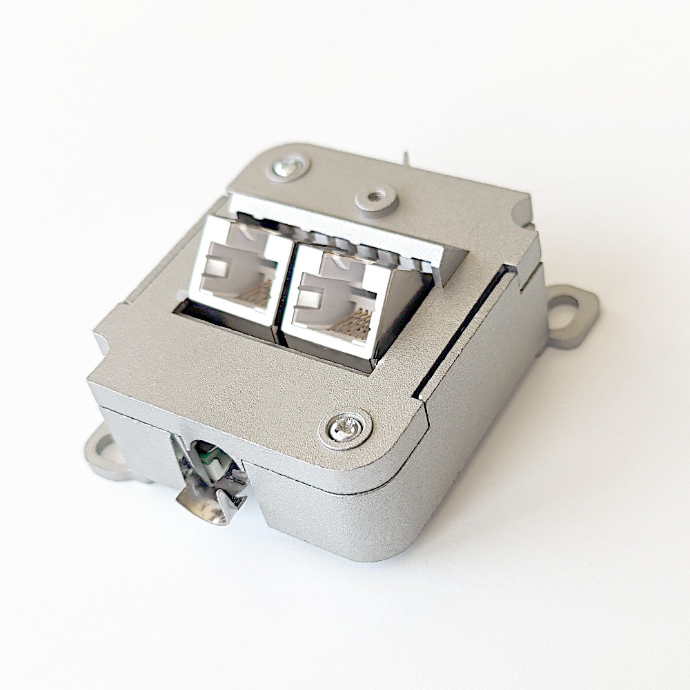 Bleil Netzwerkanschlussdose Cat.6 2x RJ45 Ansicht liegend