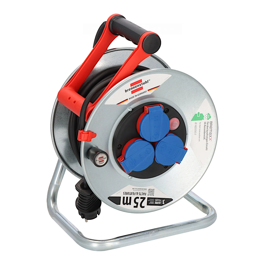 SeiteBrennenstuhl Kabeltrommel Garant S 3-fach 25m IP44 (1198580) Ansicht von vorn