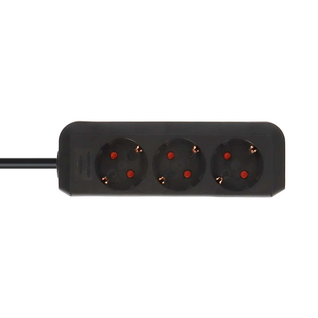 Brennenstuhl Steckdosenleiste 3-fach 1,5m schwarz Eco-Line (1158620015) Ansicht von oben
