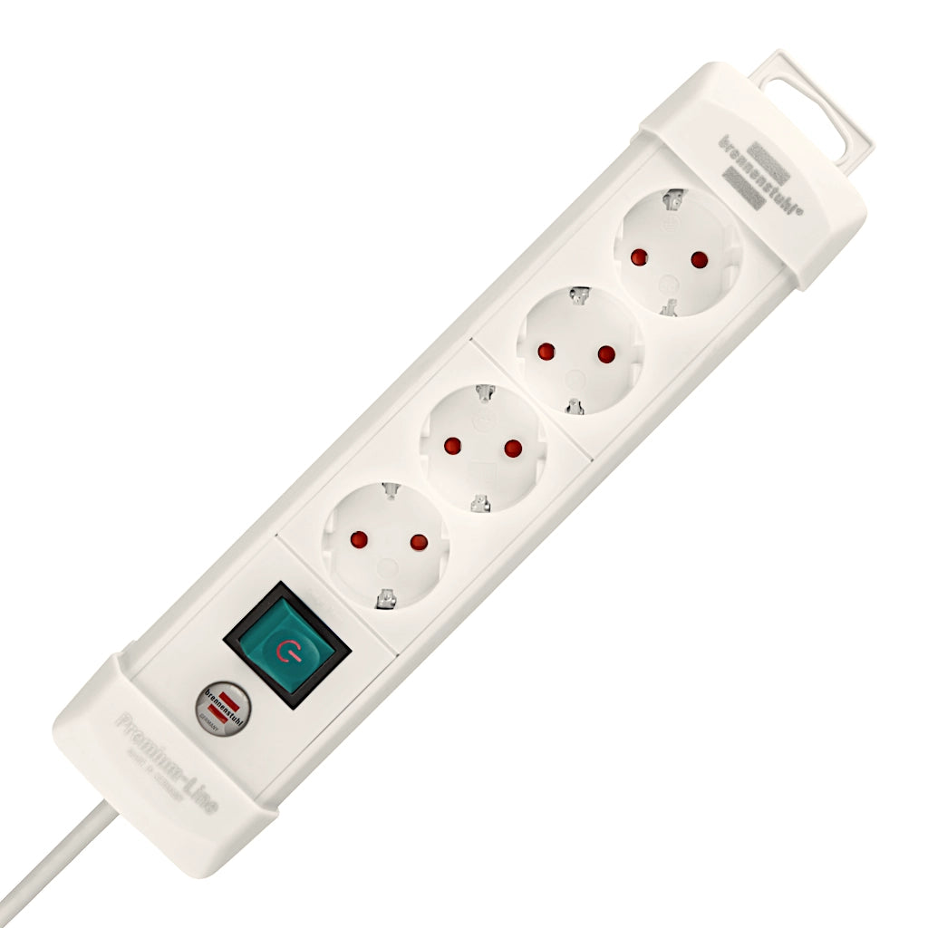 Brennenstuhl Steckdosenleiste 4-fach mit Schalter 1,8m weiß (1952240100) Ansicht von oben
