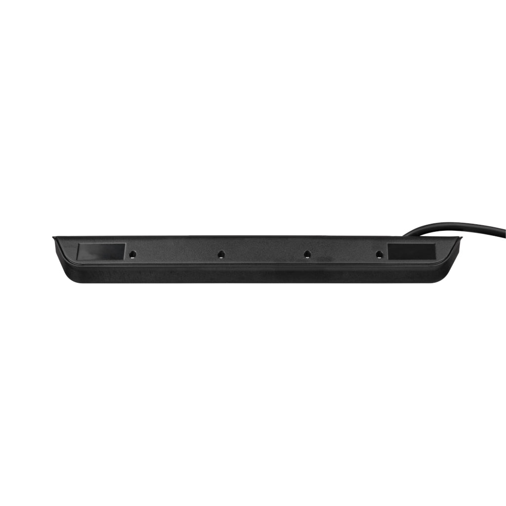 Brennenstuhl Eck-Steckdosenleiste 6-fach 2xUSB Edelstahl / schwarz (1153590610) Seitenansicht