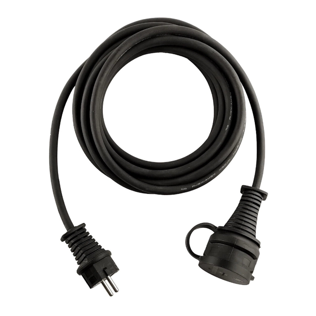 Brennenstuhl Verlängerungskabel 5m IP44 schwarz (1161420) Ansicht von oben zusammengerollt