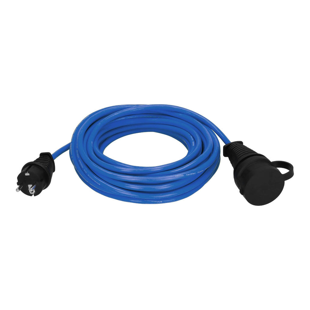 Brennenstuhl Verlängerungskabel 10m IP44 blau (1169810) Ansicht von oben - Kabel aufgerollt