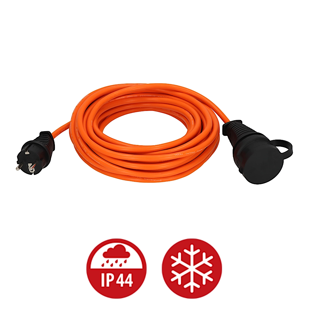 Brennenstuhl Verlängerungskabel 10m IP44 orange (1169930) Ansicht von vorn