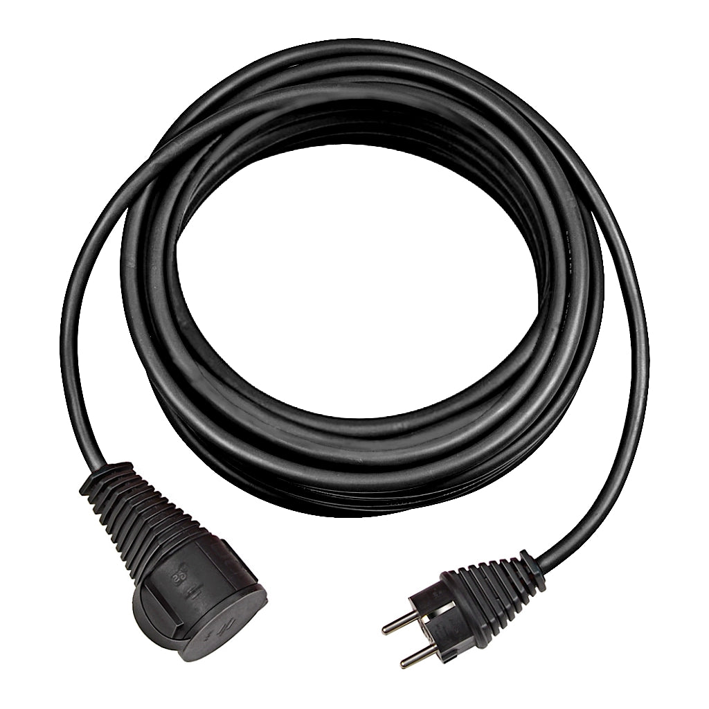 Brennenstuhl Verlängerungskabel 10m IP44 schwarz (1169870) Ansicht von oben zusammengerollt
