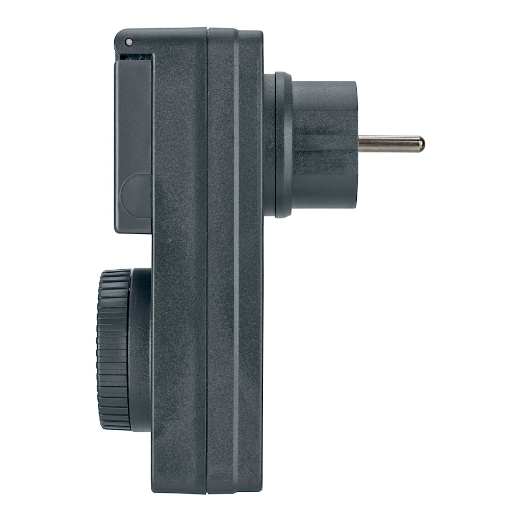 Brennenstuhl Zeitschaltuhr mit Dämmerungssensor DDT anthrazit IP44 (1506120) Seitenansicht