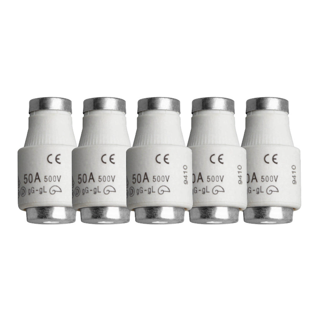 DIAZED Sicherungen 50A Dlll E33 weiß | 5 Stück