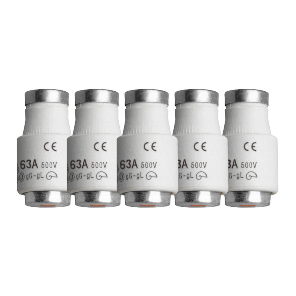 DIAZED Sicherungen 63A Dlll E33 kupfer | 5 Stück