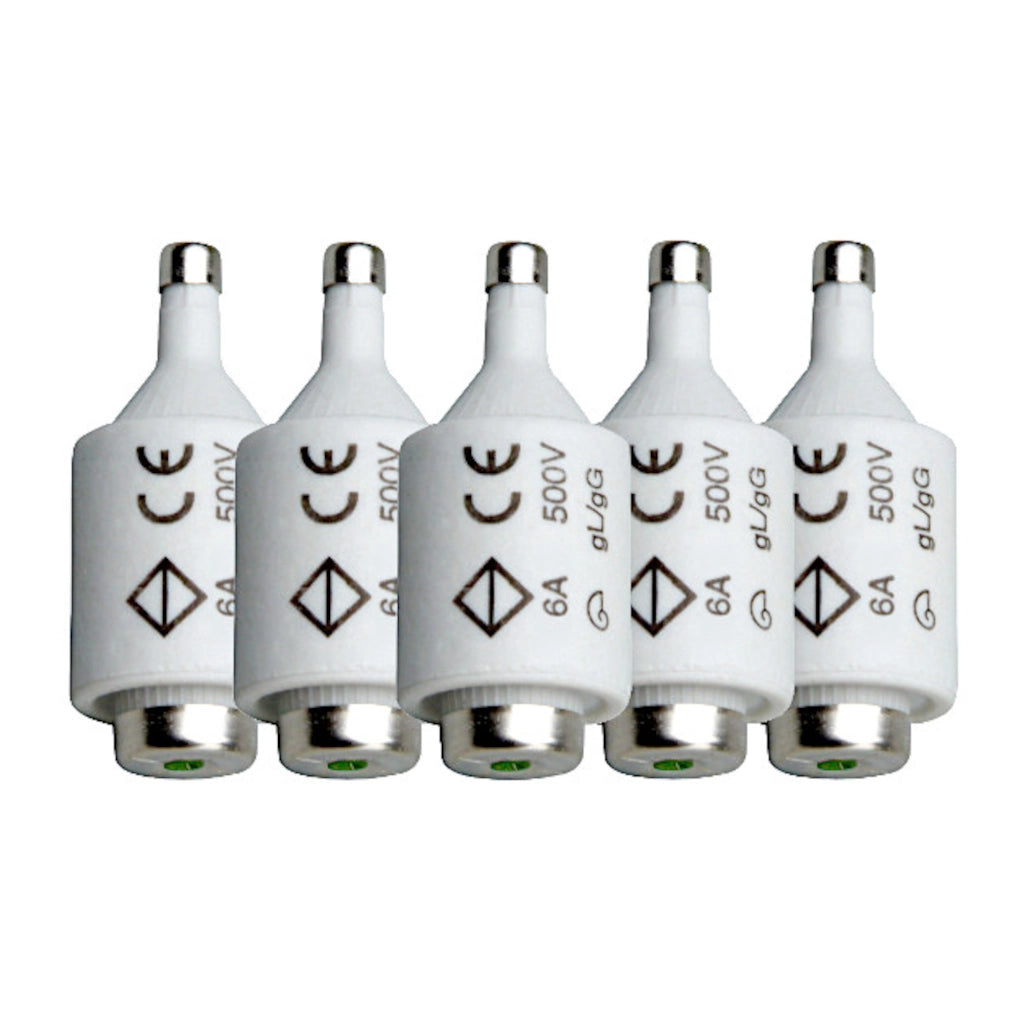 DIAZED Sicherungen 6A Dll E27 grün | 5 Stück