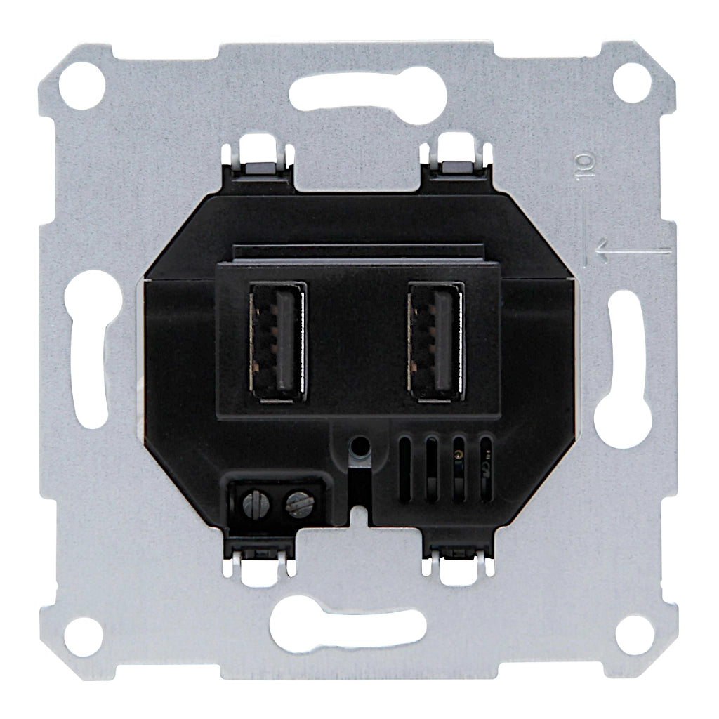 USB Ladesteckdose 2xUSB-A 2100 mA (FW7810 / K6472U) Vorderansicht