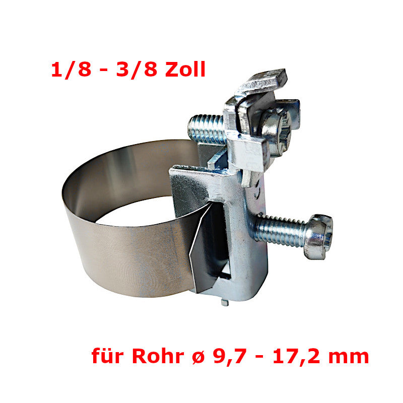 FTG Banderdungsschelle 1/8 - 3/8'' (900Ni) mit Größenangaben