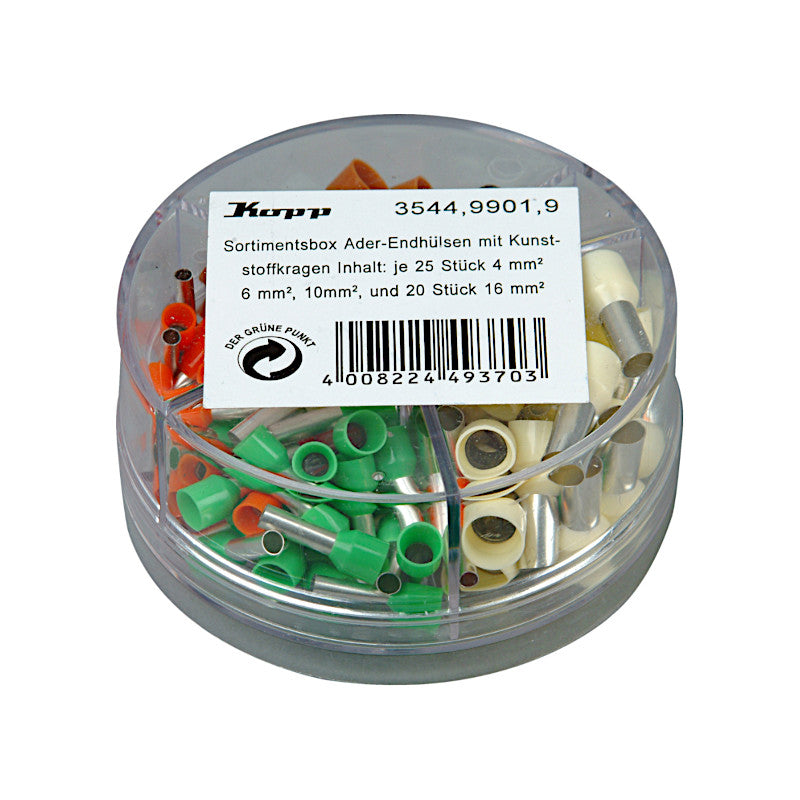 Kopp Aderendhülsen Sortimentsbox 4mm² - 16mm² (354499019) Inhalt : 95 Stück