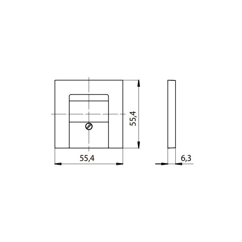 Kopp Athenis arktisweiß matt Abdeckung TAE Abmessungen