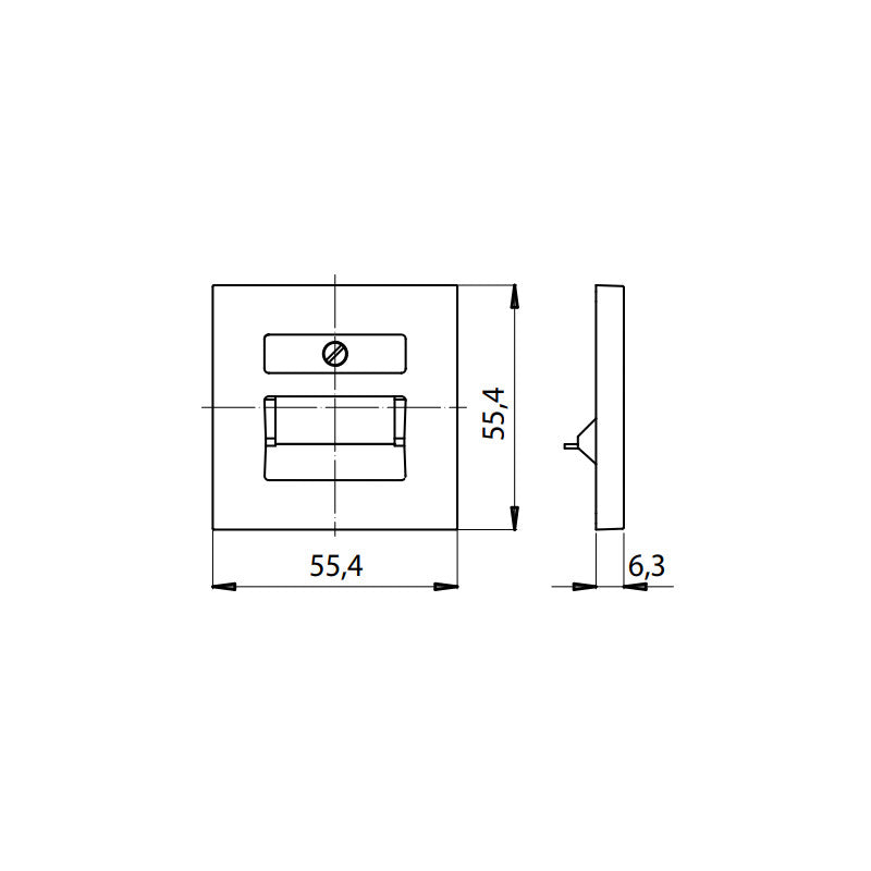 Kopp Athenis stahl Abdeckung UAE (371747184) Abmessungen