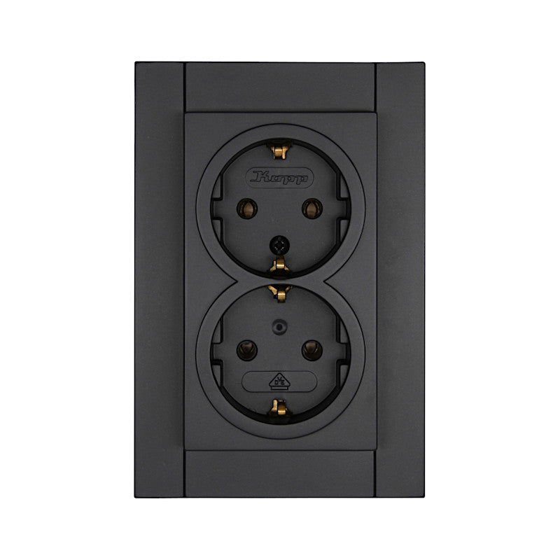 Kopp Athenis anthrazit Steckdose 2-fach (929515083)