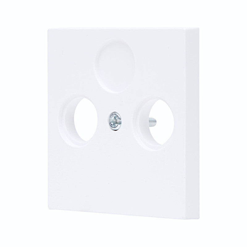 Kopp Athenis arktisweiß matt Abdeckung Antennendose TV/RF Ansicht schräg