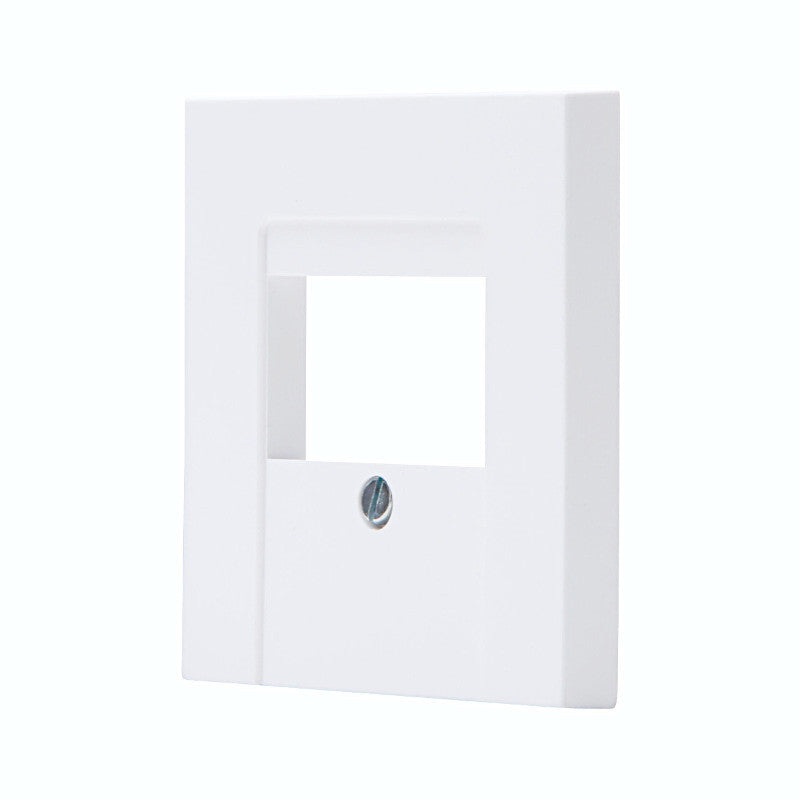 Kopp Athenis arktisweiß matt Abdeckung TAE Ansicht schräg