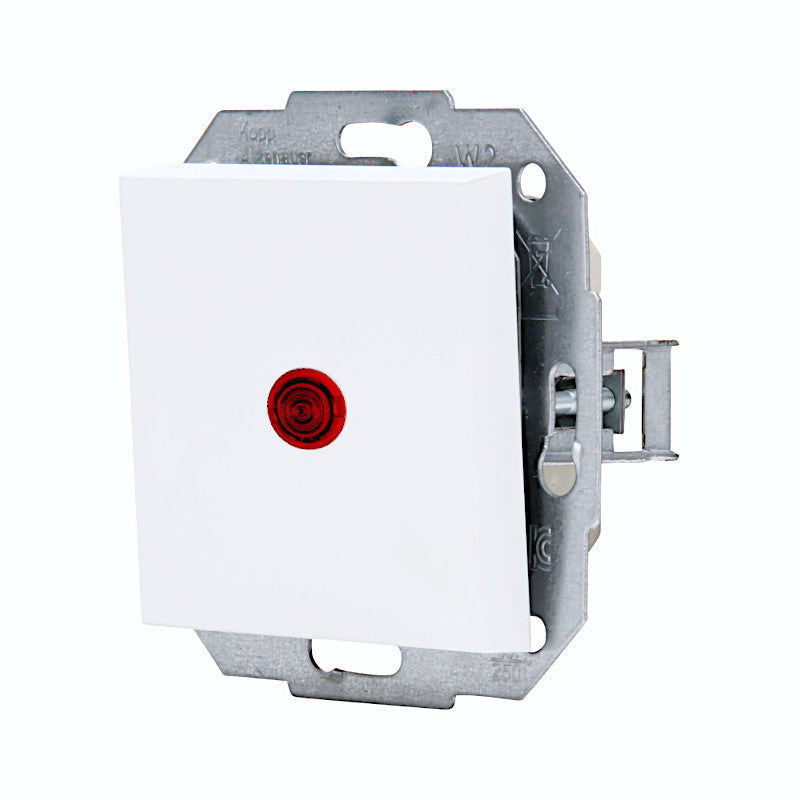 Kopp Athenis arktisweiß matt Kontrollschalter Ansicht schräg