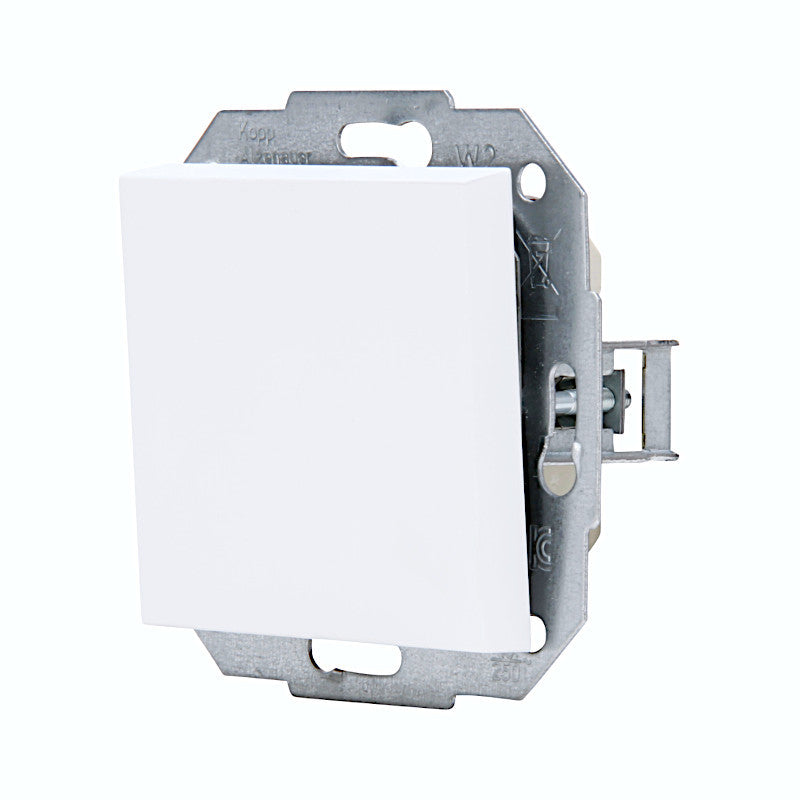 Kopp Athenis arktisweiß matt Kreuzschalter Ansicht schräg