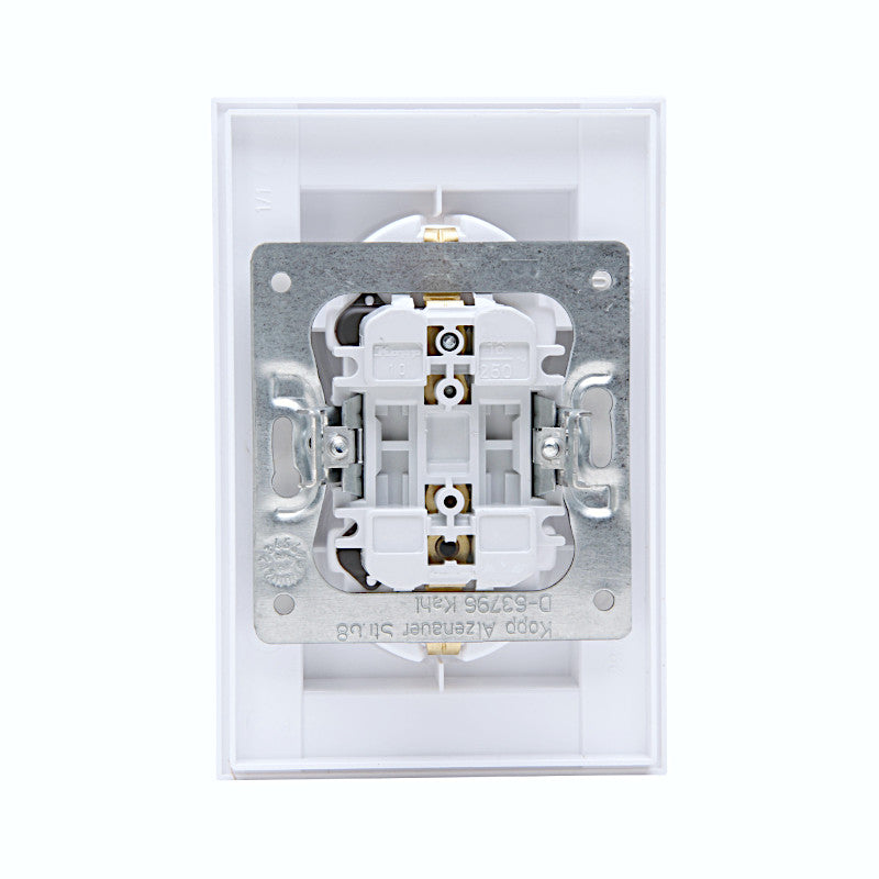 Kopp Athenis arktisweiß matt Steckdose 2-fach Rückansicht