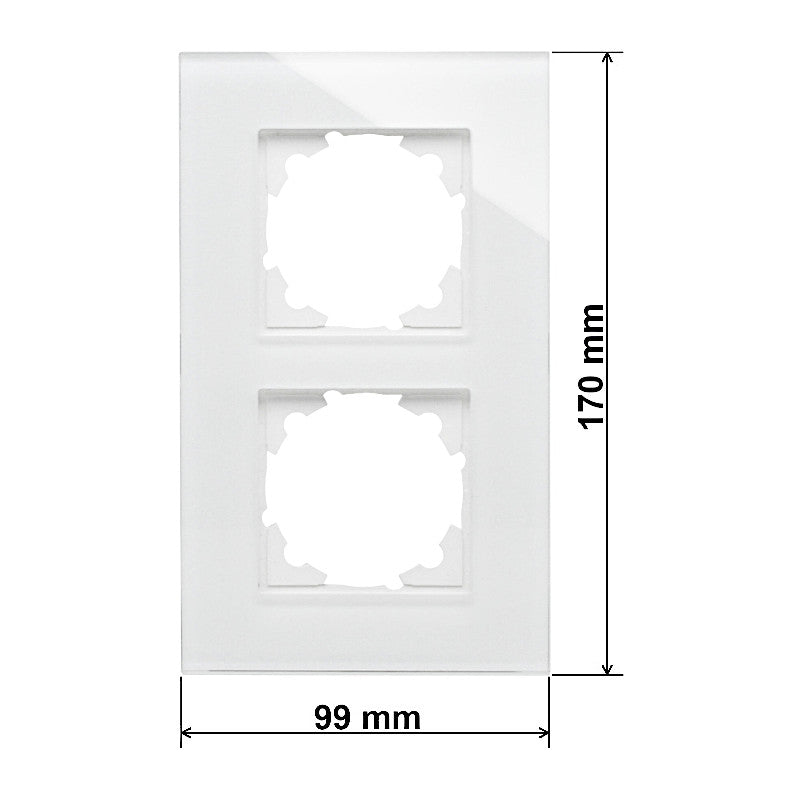 Kopp Athenis Glasrahmen 2-fach weiß Abmessungen