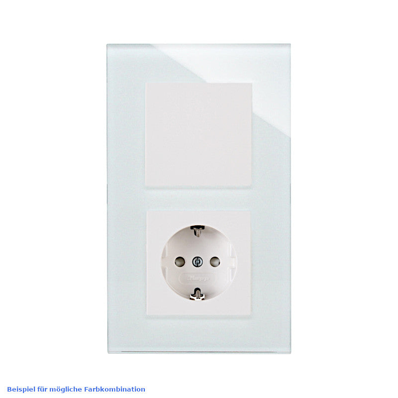 Kopp Athenis Glasrahmen Farbkombination mint mit reinweiss Steckdose