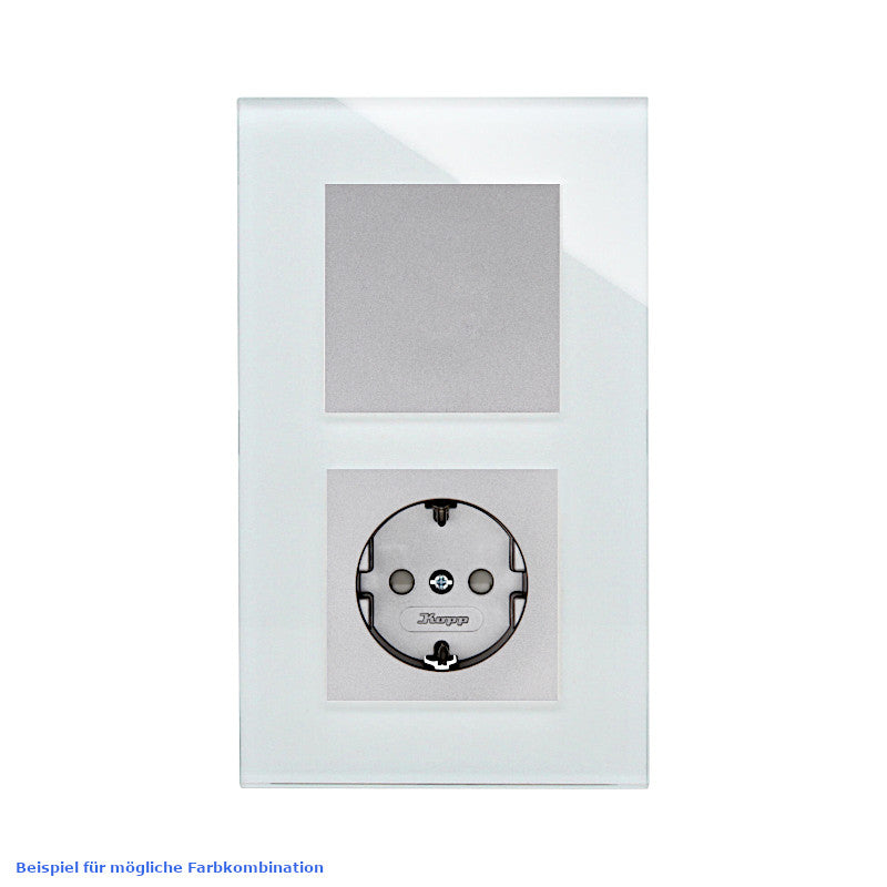 Kopp Athenis Glasrahmen Farbkombination mint mit stahl Steckdose