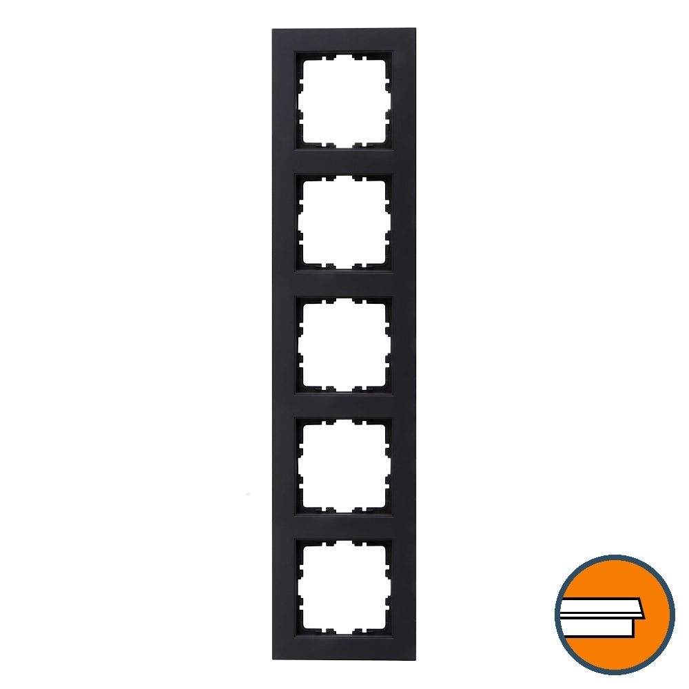 Kopp Athenis anthrazit HK07 Rahmen 5-fach (402915003) Vorderansicht