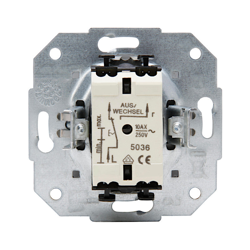 Kopp Athenis arktisweiß matt Aus-Wechselschalter mit Linse Rückansicht