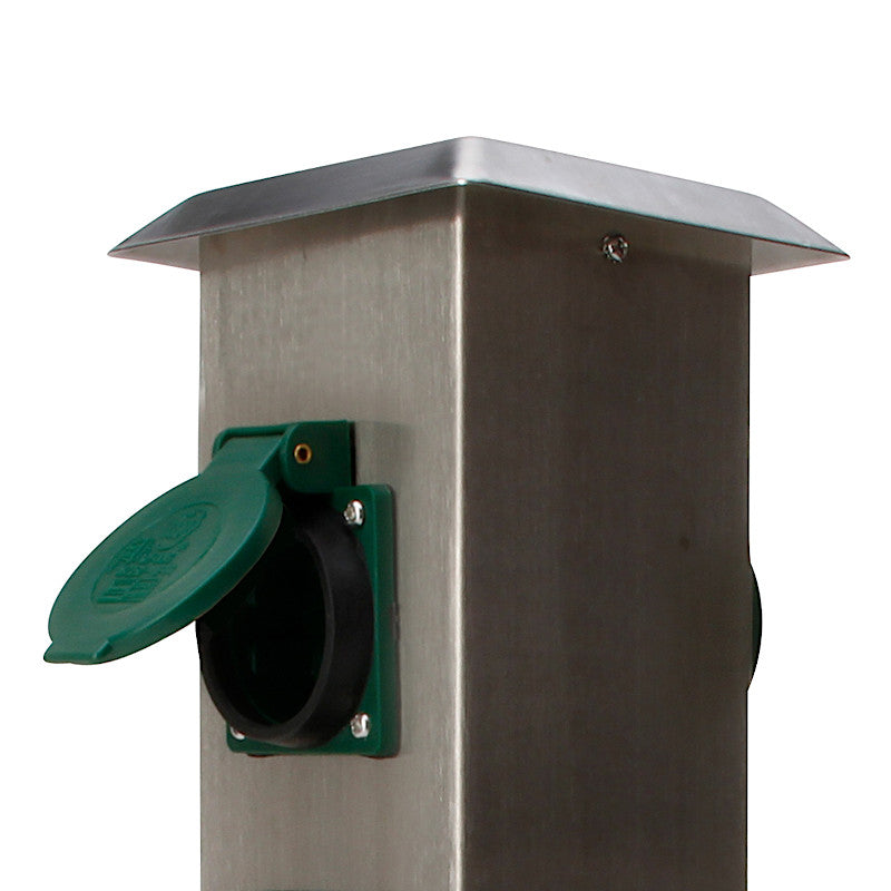Kopp Energiesäule Edelstahl mit 4 Schutzkontakt-Steckdosen IP 44 (145330013)