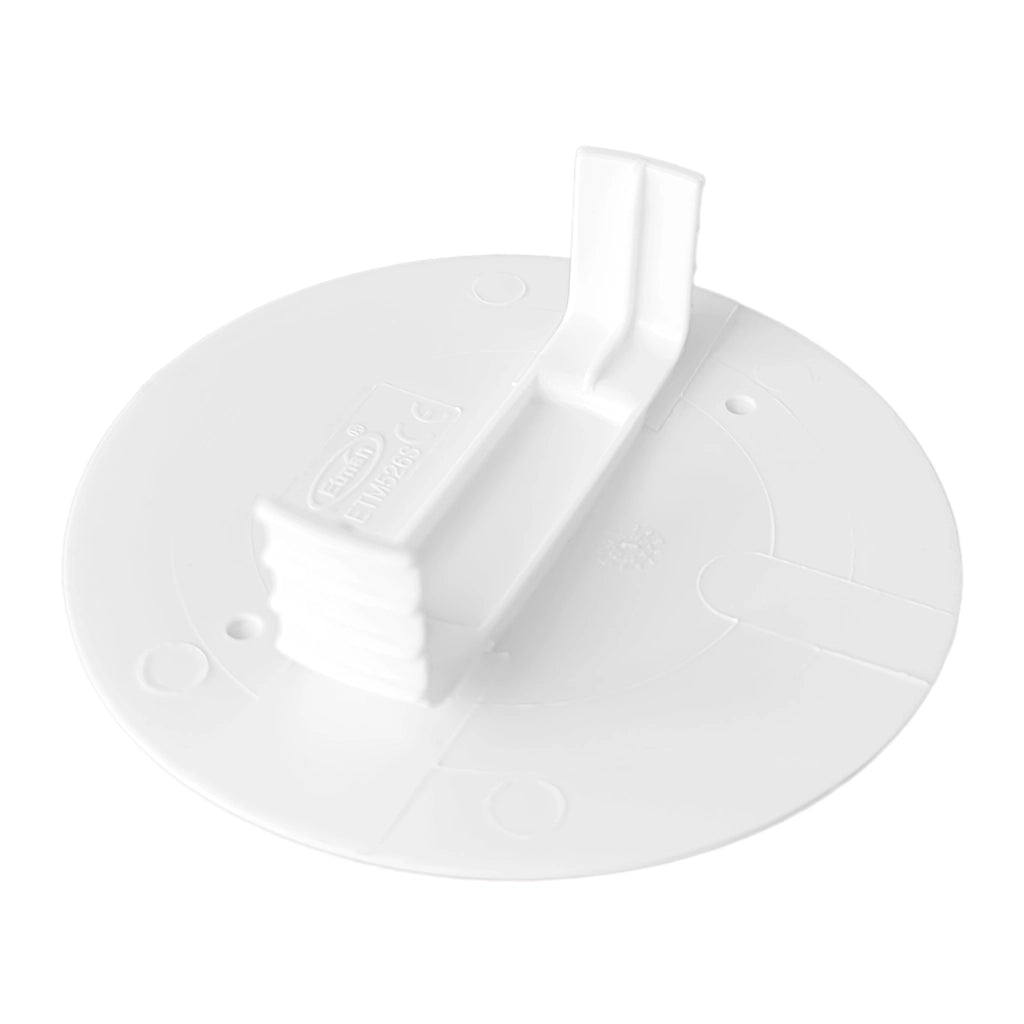 Kopp Federdeckel Ø100mm Rückansicht schräg liegend