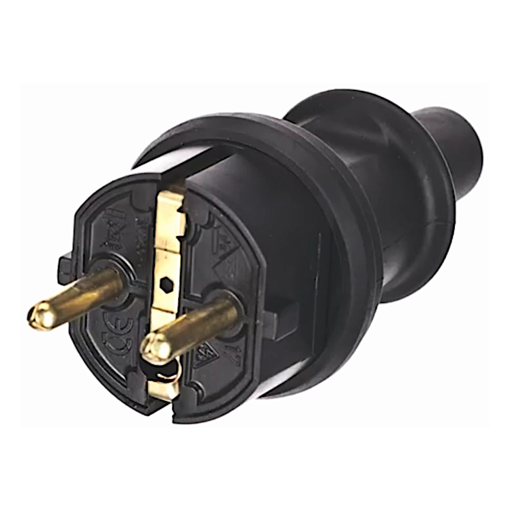 Kopp Gummistecker schwarz IP44 (173016008) Ansicht schräg von vorn