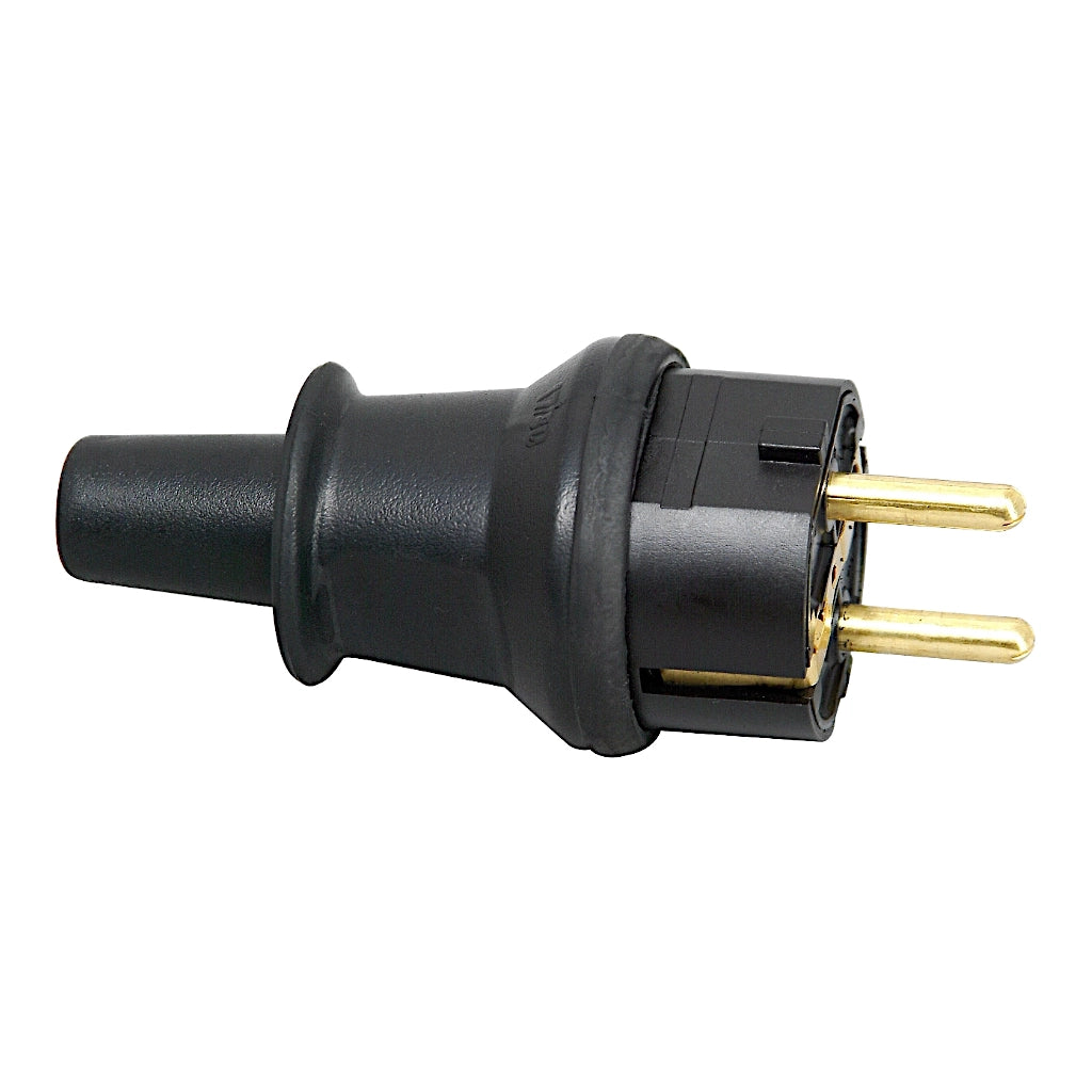 Kopp Gummistecker schwarz IP44 (173016008) Seitenansicht