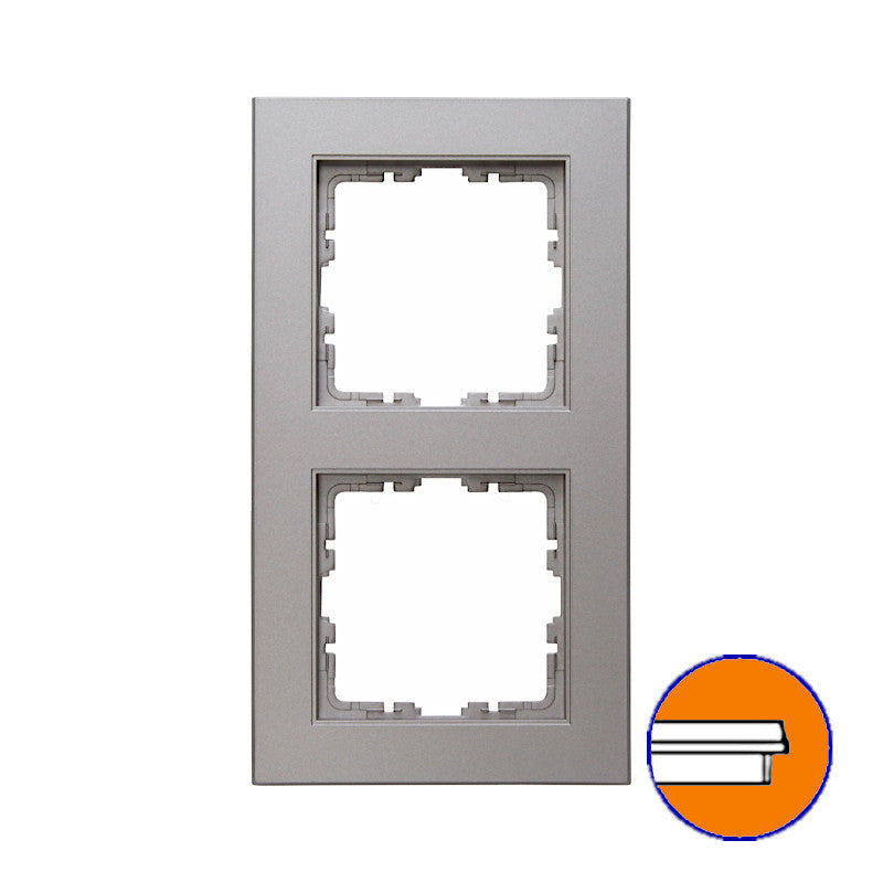 Kopp Athenis stahl HK07 Rahmen 2-fach (402647007)