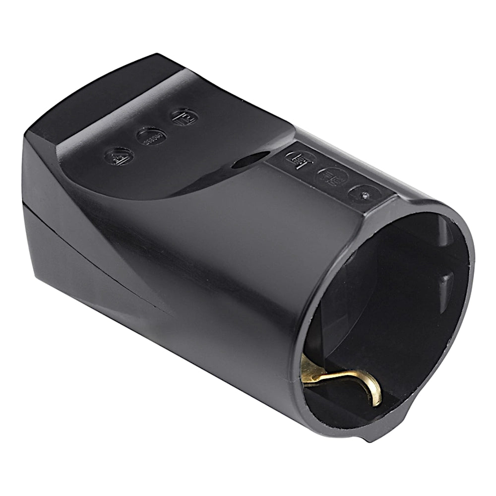 Kopp Kunststoff Schalenkupplung schwarz (183205003) Ansicht schräg von vorn