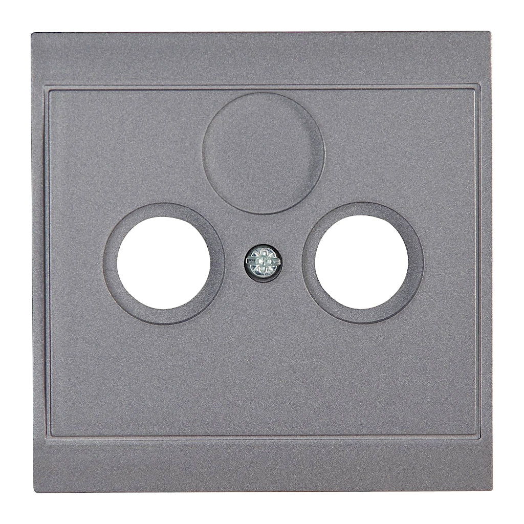 Kopp Malta anthrazit Abdeckung Antennendose TV/RF (313615188) Vorderansicht