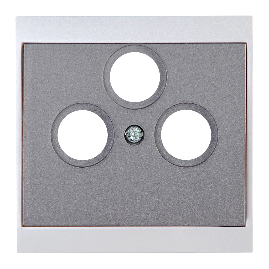 Kopp Malta anthrazit Abdeckung Antennendose SAT/TV/RF (313715181) Vorderansicht