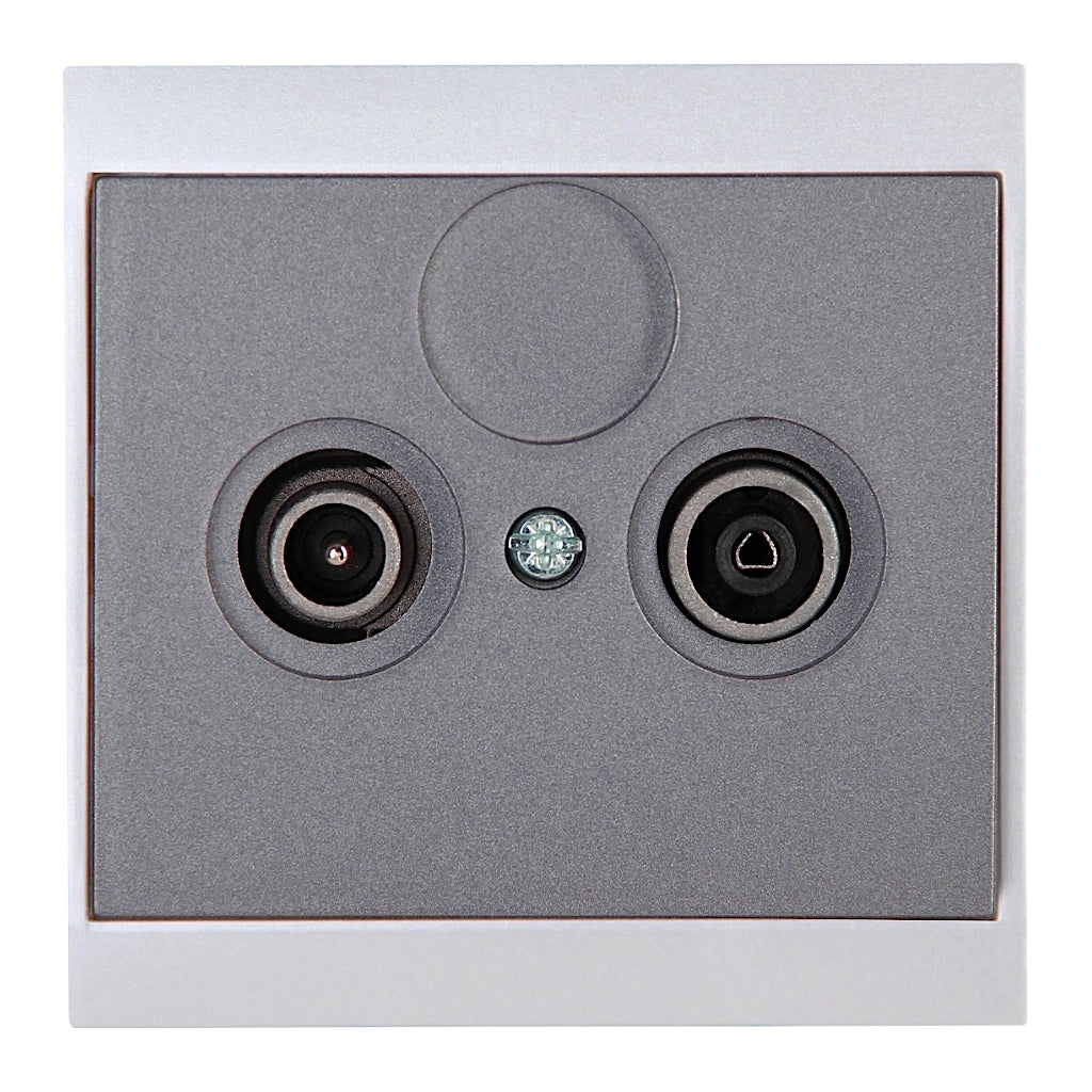 Kopp Malta anthrazit Antennendose TV/RF (113015081) Vorderansicht