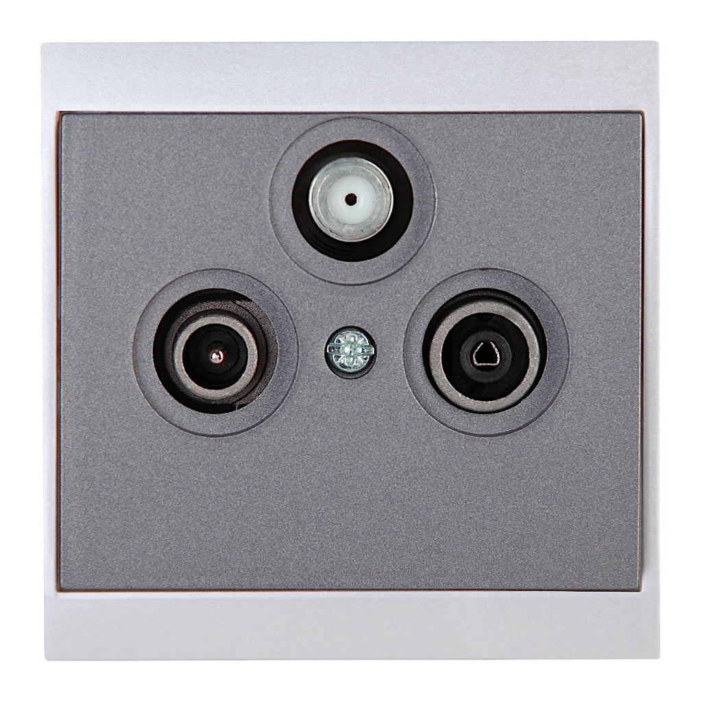 Kopp Malta anthrazit Antennendose SAT/TV/RF (916115081) Vorderansicht