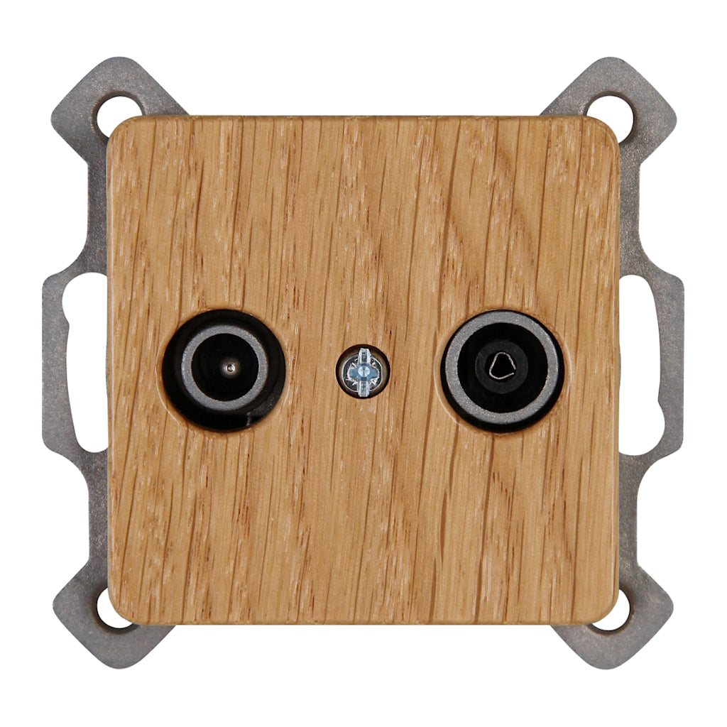 Kopp Milano Eiche Antennendose TV/RF (917030088) Vorderansicht
