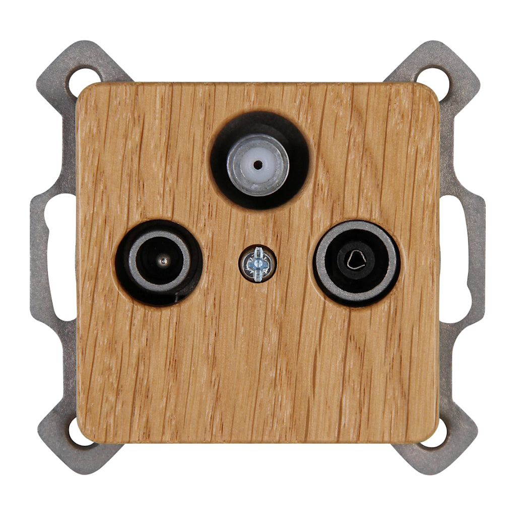 Kopp Milano Eiche Antennendose SAT/TV/RF (917130081) Vorderansicht