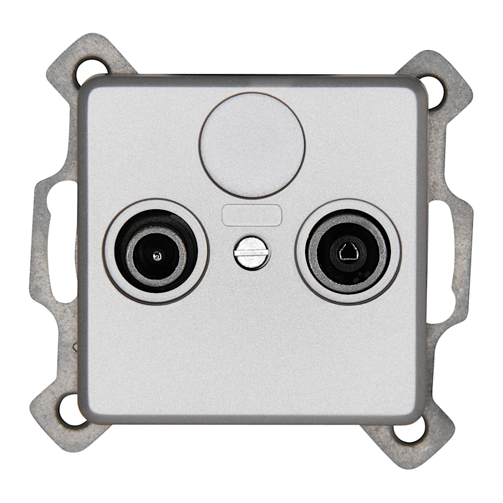 Kopp Milano stahl Antennendose TV/RF (917020081) Vorderansicht
