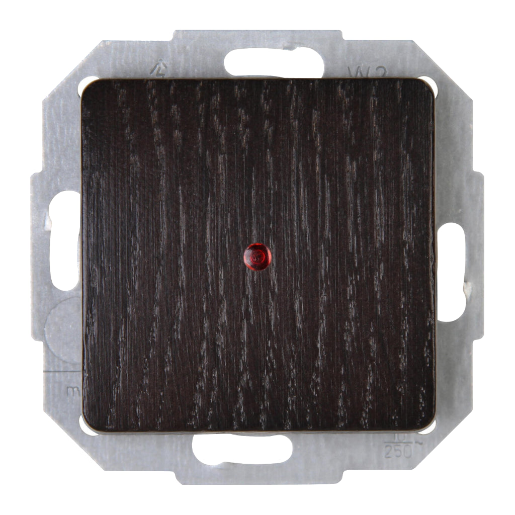 Kopp Milano Wenge Kontrollschalter mit Linse (619678085) Vorderansicht