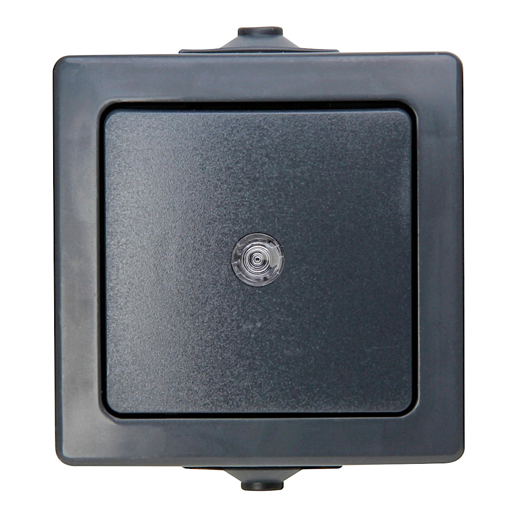 Kopp Nautic anthrazit Taster mit Linse (566315004) Vorderansicht