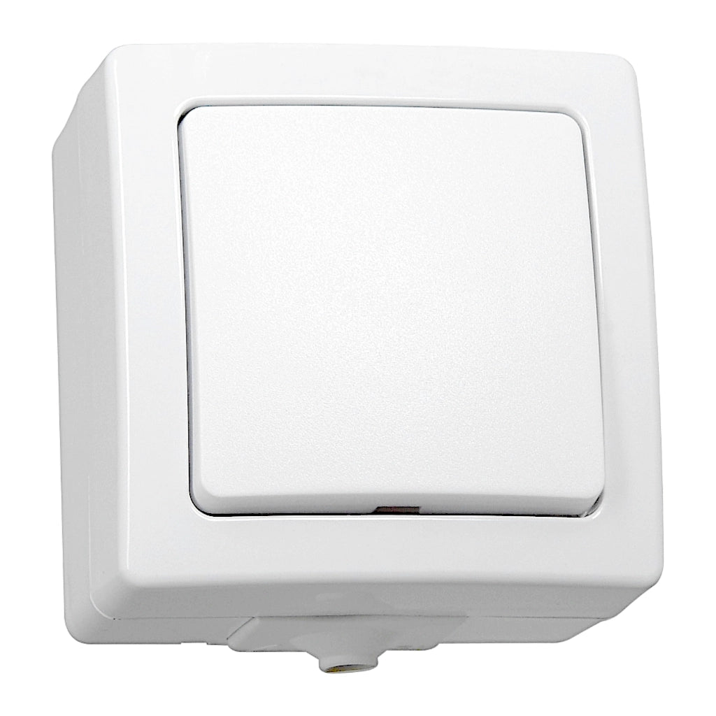 Kopp Nautic arktisweiß Kreuzschalter (565702005) Ansicht schräg von vorn