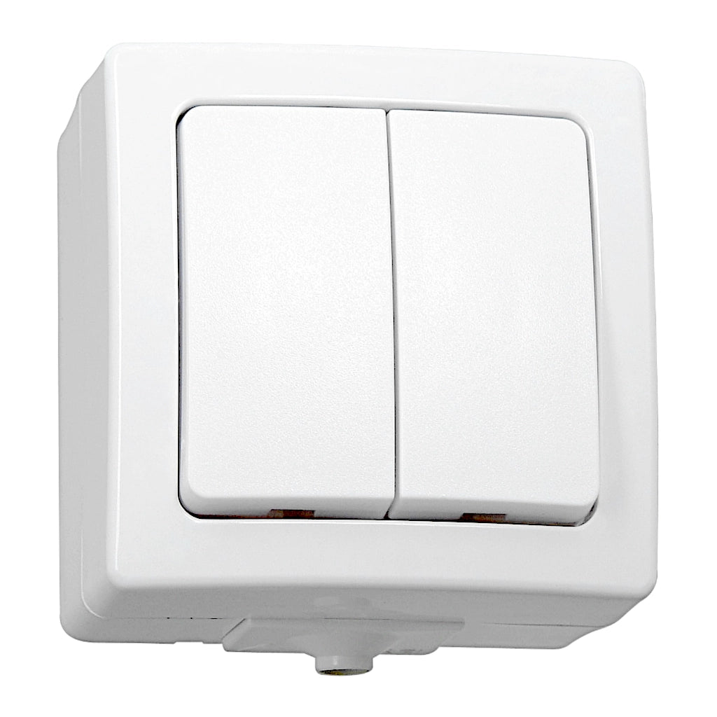 Kopp Nautic arktisweiß Serienschalter (565502009) Ansicht schräg von vorn