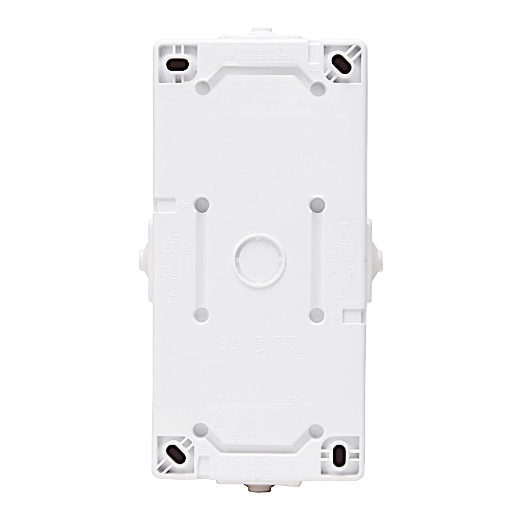 Kopp Nautic arktisweiß Steckdose mit Berührungsschutz 2-fach senkrecht (136902009) Rückansicht